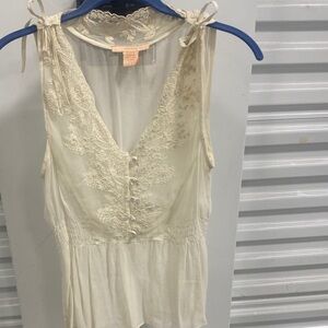 Forever 21 Cream Lace Blouse